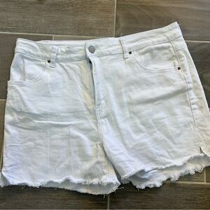 Zenana Outfitters White Jean Shorts